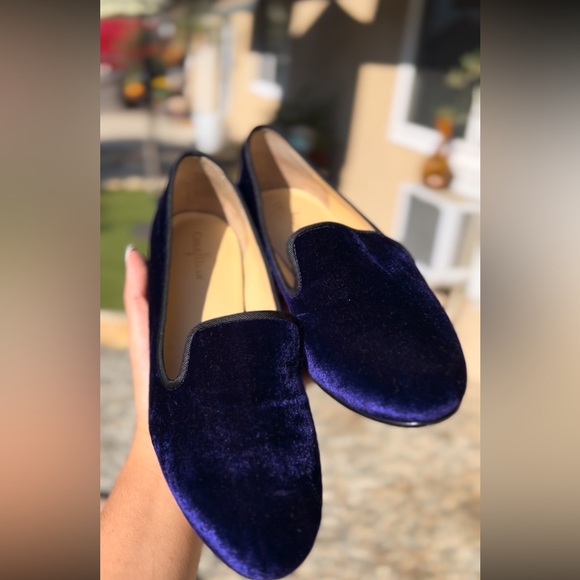 Cole Haan Deep Purple Indigo Velvet Sabrina Loafer Flat Size 7.5B - Picture 4 of 7